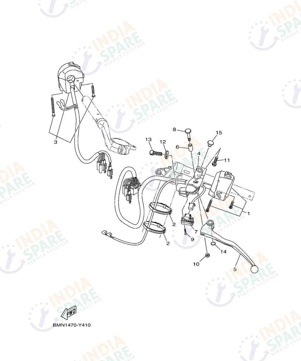 YAMAHA DM48 R15 V4 Series HANDLE SWITCH & LEVER